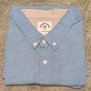 Light Blue Casual Button-Down Shirt